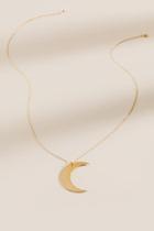 Francesca's Maya Brushed Moon Pendant Necklace - Gold