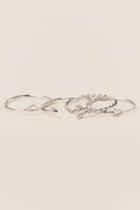 Francesca Inchess Artemis Arrow Stacking Ring Set - Silver