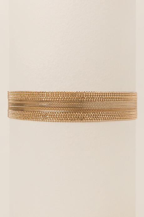 Francesca's Regina Delicate Chains Choker - Gold