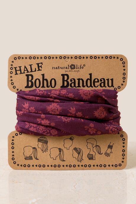 Francesca's Half Boho Bandeau In Brick Floral - Brick