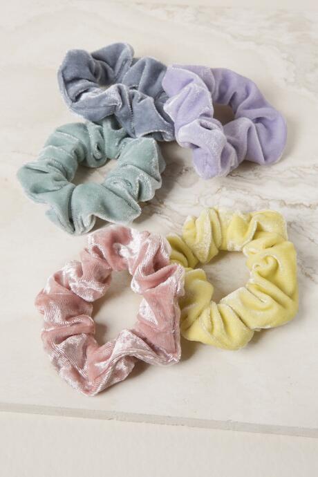 Francescas Sheri Velvet Scrunchie Set - Multi