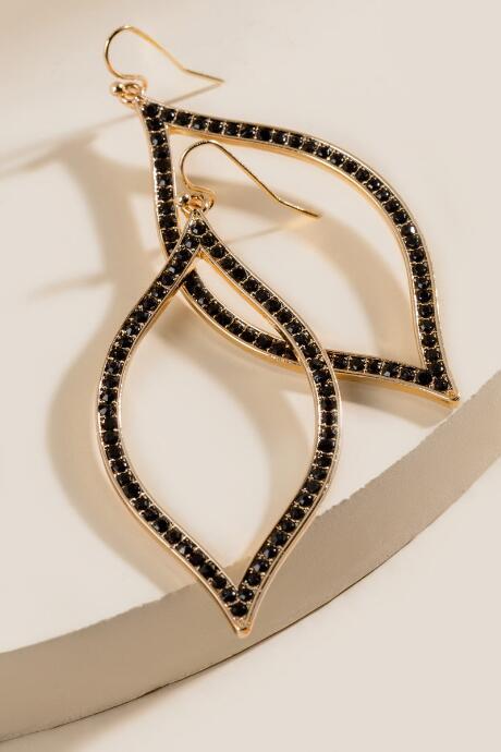 Francesca's Eleanor Filigree Drop Earrings - Black