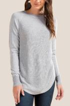 Francesca's Danica Confetti Knit Sweater - Heather Gray