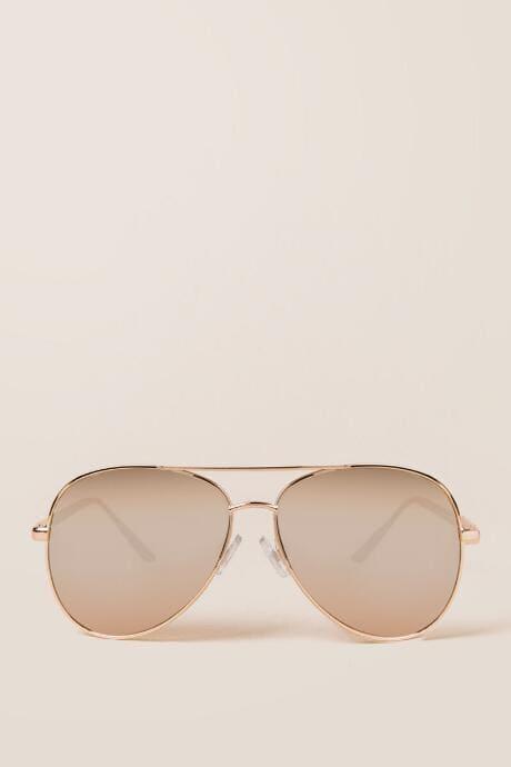 Francesca's Diana Aviator Sunglasses - Natural