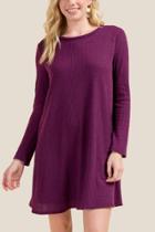 Francesca Inchess Ellison Keyhole Back Knit Dress - Purple