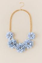 Francesca's Fontaine Blooming Statement Necklace In Periwinkle - Periwinkle