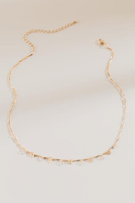 Francesca's Lisa Delicate Cz Choker - Gold