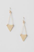 Francesca's Merritt Triangle Drop Earrings - Gold