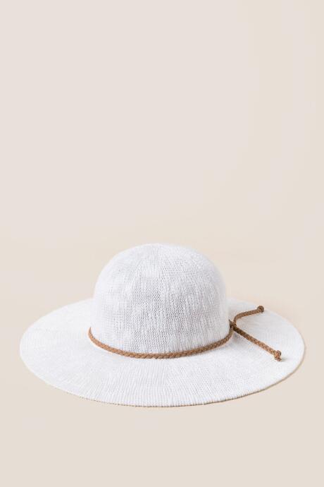 Francescas Rianna Boucle Floppy Hat - White