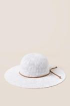 Francescas Rianna Boucle Floppy Hat - White