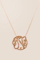 Francesca's N Signature Initial Pendant Necklace - Gold