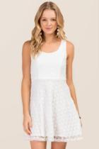 Mi Ami Evie Lace A-line Dress - White