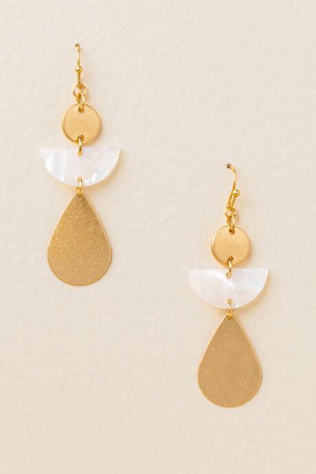Francesca's Fremont Statement Earrings - White