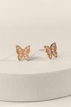 Francesca Inchess Emily Cz Butterfly Stud Earrings - Crystal