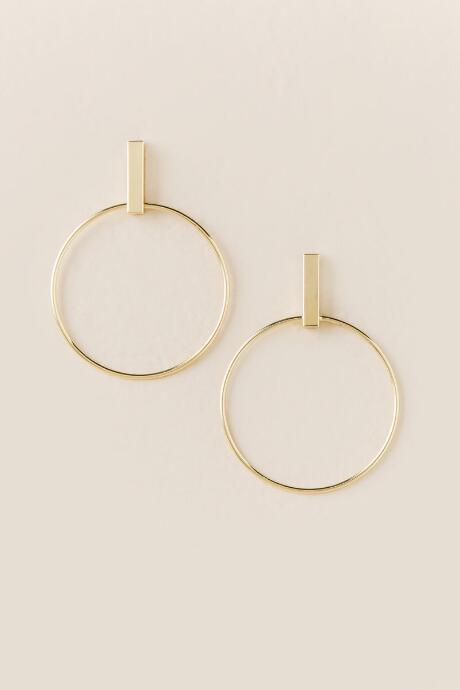 Francesca's Sarah Circle Drop Earring - Gold