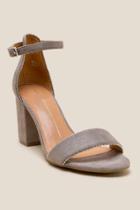 Report Pretti Beaded Trim Block Heel - Gray