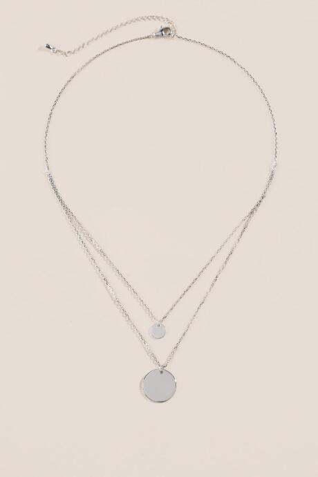 Francesca's Anastasia Layered Coin Necklace - Silver