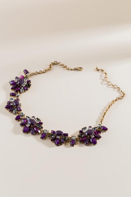 Francesca's Catherine Statement Necklace - Purple