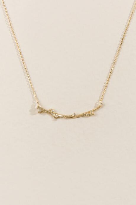 Francesca Inchess Laurel Branch Pendant - Gold