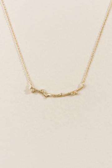Francesca Inchess Laurel Branch Pendant - Gold