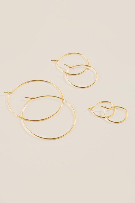 Francesca's Pheonix Hoop Earring Set - Gold
