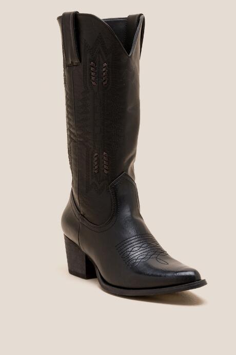 Wanted Texan Distressed Western Boot - Black
