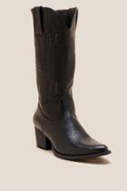 Wanted Texan Distressed Western Boot - Black