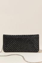 Francesca's Isabelle Crystal Diamond Clutch - Black