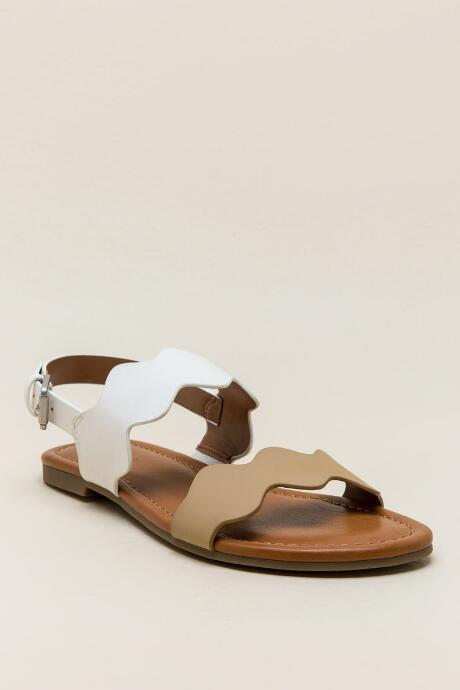 Francesca Inchess Indigo Rd Lee Scallop City Sandal - Beige