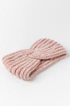 Francesca's Chenille Twist Front Earband - Blush