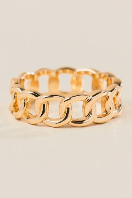 Francesca Inchess Kennedy Chain Ring - Gold