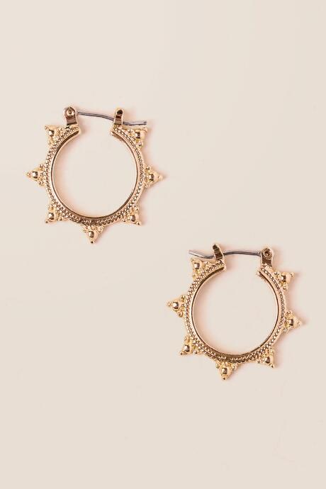 Francesca's Ibiza Starburst Hoop Earring - Gold