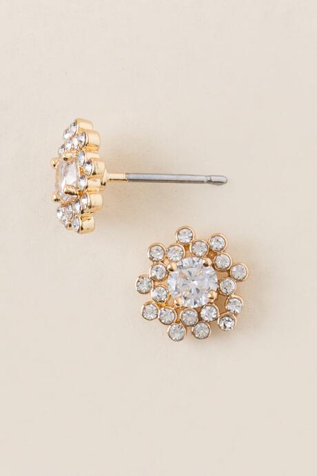 Francesca's Evie Crystal Stud Earring - Crystal
