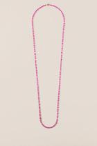 Francesca's Lila Beaded Necklace - Fuchsia