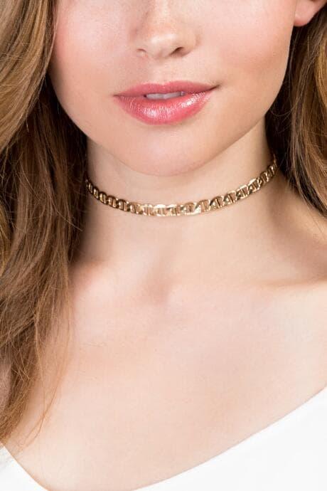 Francesca's Kennedy Chain Choker - Gold