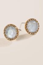 Francesca Inchess Bailey Crystal Button Studs - Periwinkle