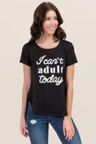 Mi Ami Cant Adult Today Graphic Tee - Black
