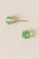 Francesca's Axelle Swarovski Stud Earring In Green - Green