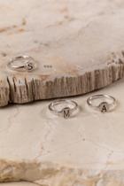 Francesca's Initial Stamped Ring - S
