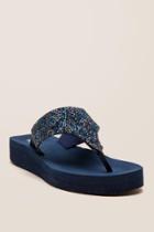 Francesca Inchess Sonya Embellished Flip Flop Sandal - Navy