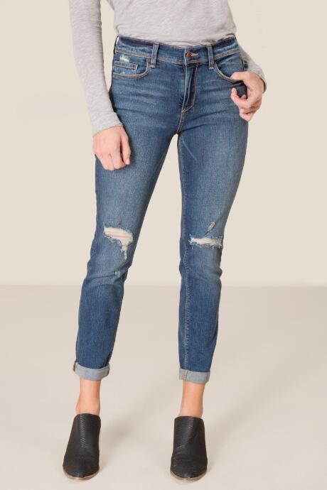 Francesca's Harper Heritage Mid Rise Boyfriend Jeans - Medium Wash