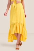 Francesca's Victoria High Low Maxi Skirt - Sunshine