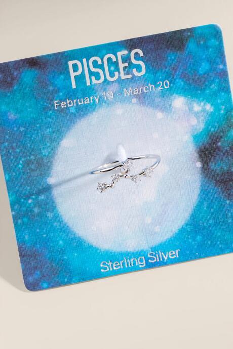 Francesca's Pisces Constellation Sterling Ring - Silver