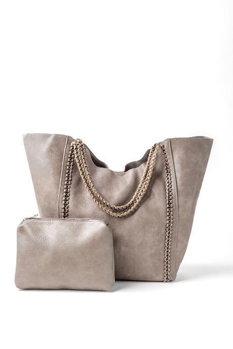 Francesca Inchess Chain Handle Tote - Gray