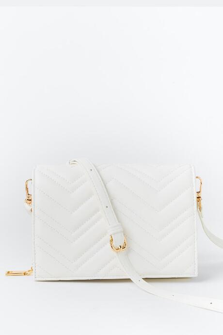 Francesca's Veronica Quilted Wallet - Ivory