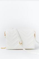 Francesca's Veronica Quilted Wallet - Ivory