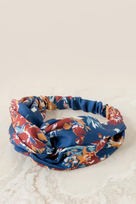Francesca's Sara Floral Headband In Teal - Teal