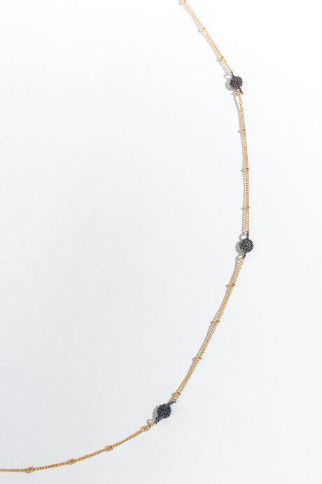 Francesca's Angelina Hematite Pav Necklace - Hematite