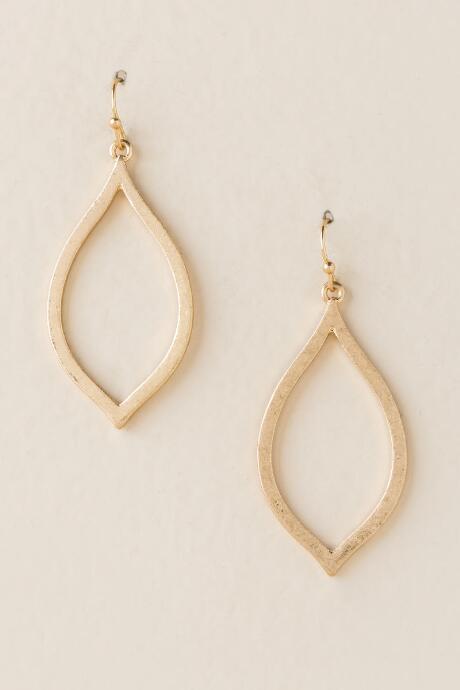 Francescas Tamara Metal Teardrop Earrings - Gold