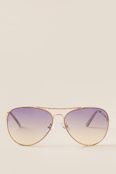 Francescas Isla Tinted Aviators - Gold